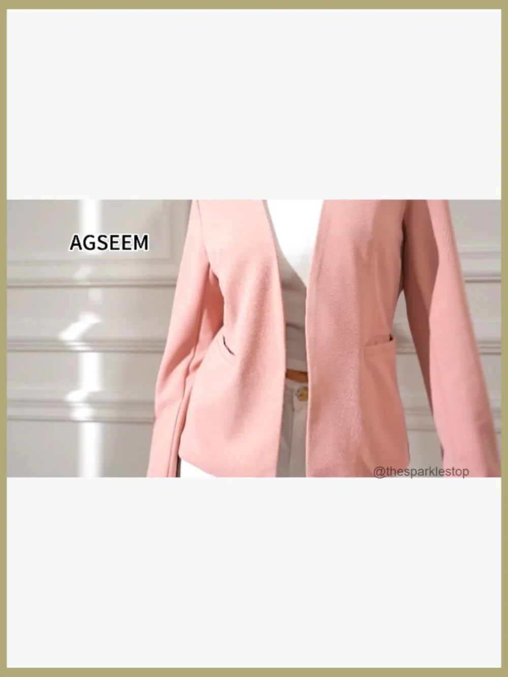 Full Lining Stretch Blazer Open Front Long Sleeve Work Office Jacket